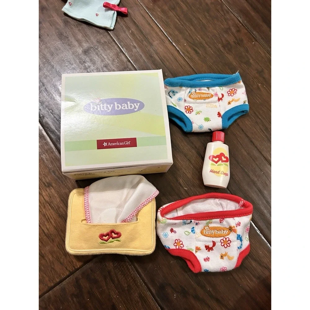 American Girl Bitty Potty Training Set diapers (training pants) hand soap wipes
